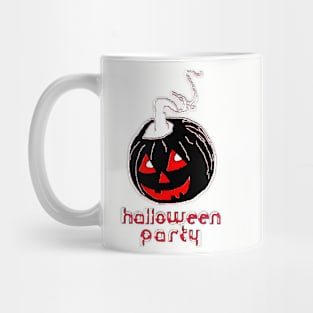 Happy Hallowin Party Halloween day red pumpkin pixel art Mug